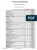 Extrato de Disciplinas: Ciências Contábeis