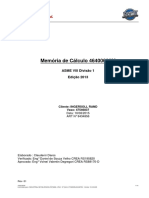 Memória de Cálculo para Vaso de Processo