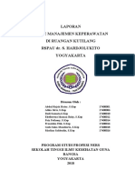 LAPORAN STASE MANAJEMEN KEPERAWATAN DI RUANGAN KUTILANG RSPAU Dr. S. HARDJOLUKITO YOGYAKARTA 2018