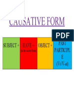 Causative Form: Subject + Have + Object + Past Participl E (V /V)