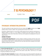 What Is Psychology? Class 11