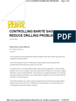 Controlling Barite Sag Can Reduce Drilling Problems