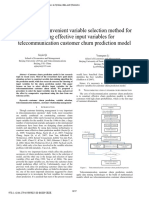 A Novel and Convenient Variable Selection Method For Choosing Effective Input Variables For Telecommunication Customer Churn Prediction Model