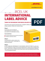 DHL Parcel Uk: International Label Advice