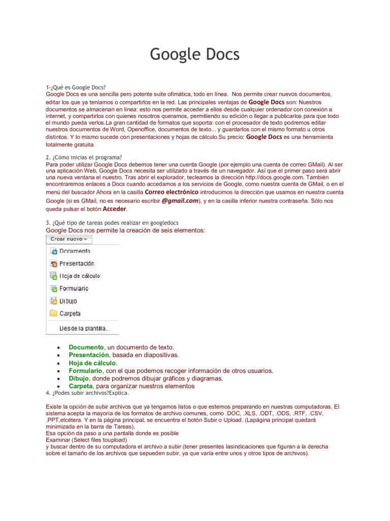 Google Docs | PDF | Google | Formato de Documento Portable