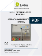 Seam Cutter Multi Lmcss-2: Operation and Maintenance Manual
