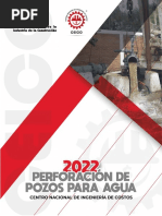 Catalogo de Costos Directos de Perforacion de Pozos para Agua 2022