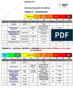 Planilha de Treino Barriga Fit PDF