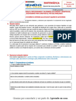 Gracias Por Conectarte y Ser Parte de Aprendo en Casa.: Pasito 1: Comprendemos El Problema