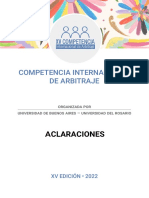 2022 Aclaraciones Competencia de Arbitraje