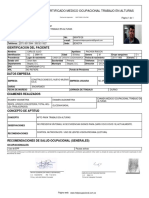 Certificado Medico Ocupacional Trabajo en Alturas: Datos de Institucion