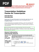 Forester Spanish (Chile) Transcription Guidelines