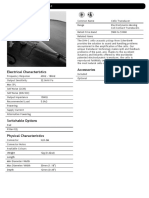 Electrical Characteristics Accessories: Microphone Data Schertler Koley: DYN-C