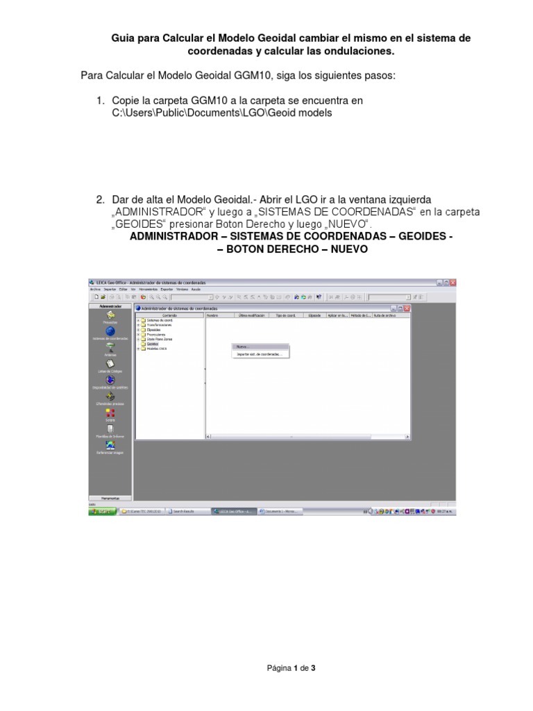 Guia Calcular Modelo Geoidal GGM10 | PDF