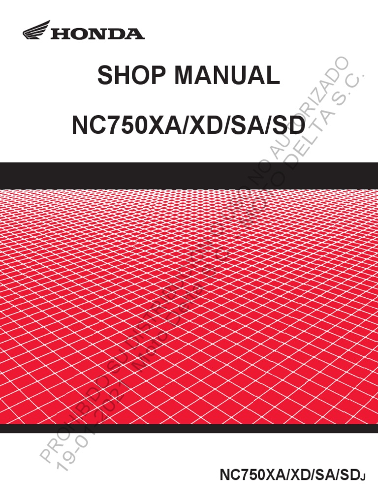 NC 750 X Manual de Taller | PDF | Transmission (Mechanics) | Fuel Injection