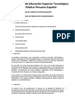 Plan de Capacitaciones - Manejo de Productos Fitosanitarios