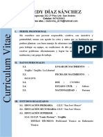 Curriculum - Cledy Díaz Sánchez
