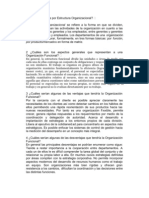 1¿Qué se entiende por Estructura Organizacional