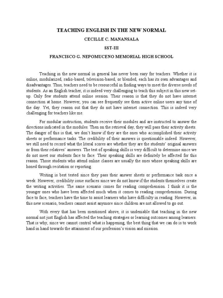 Challenges of Teaching English Online | PDF | Teachers | Reading ...