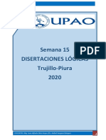 Semana 15 Disertaciones Lógicas Trujillo-Piura 2020: Carácter Científico de La Lógica