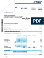 Estado de Cuenta $279.00: Movimientos Del Mes Anterior Total