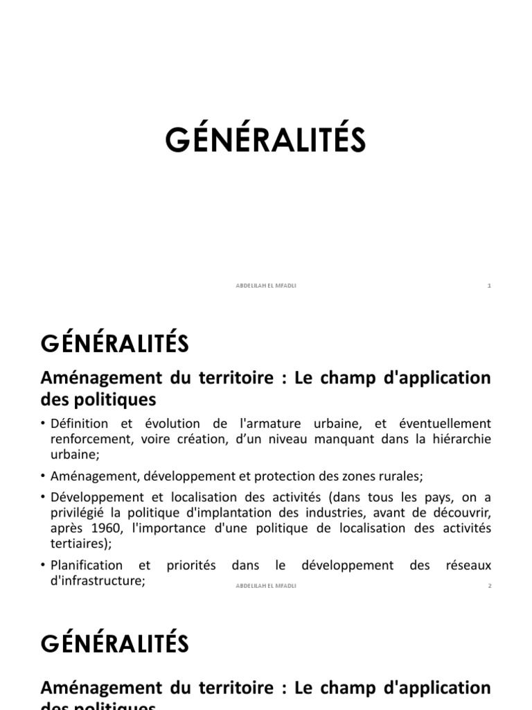 Aménagement du territoire : enjeux et politiques | PDF | Urbanisme