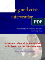 Coping and Crisis Intervention: Presented By: Ms. Tissamol Sebastian