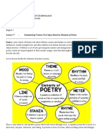 Saint Anthony College of Technology: Lesson 17: Summarizing Various Text Types Based On Elements of Poetry