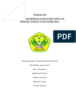 Makalah Keimanan Dan Ketakwaan Kepada Tuhan Yang Maha Esa