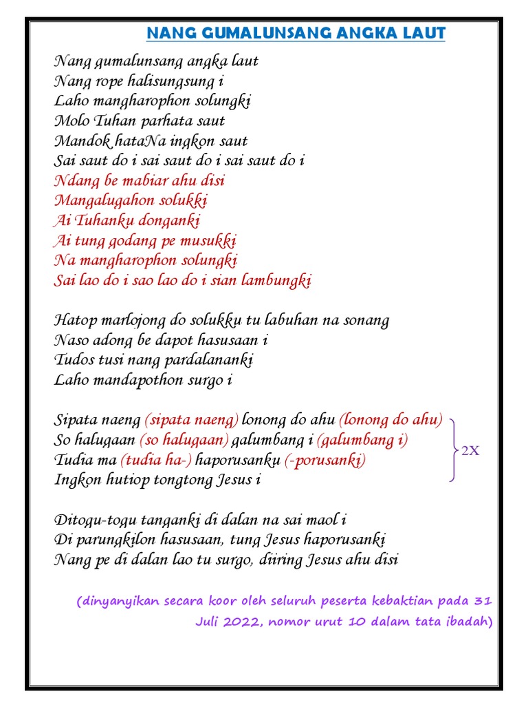 Nang Gumalunsang Akka Laut | PDF