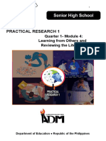 Practical Research 1: Quarter 1-Module 4: Learning From Others and Reviewing The Literature