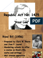 Republic Act No. 1425: "Rizal Law"