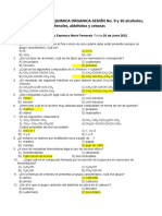 Prueba Escrita S. 9 y 10 .QO22A Alcohol, Fenol, Aldehidos y Cetonas