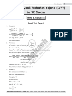 Aat Kvpy SX Xii TP Package 1 Level 1 Test Paper 1