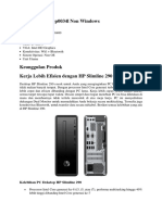 1 (K) XXX .HP Slimline 290-p0034l Non Windows