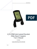 LCD-S700 Pedal Assisted/Throttled Ebike Smart Computer User's Manual