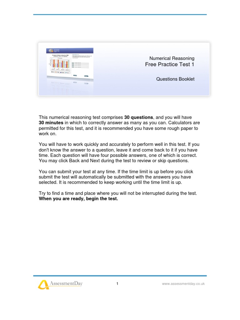 Numerical Reasoning Practice Test 1 | PDF | Turnover (Employment) | Euro