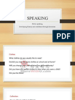 Speaking: Public Speaking Developing Fluency and Confidence Through Discussion