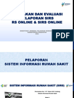 Kebijakan Dan Evaluasi Pelaporan SIRS