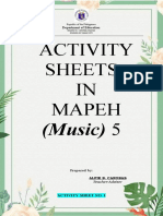 Activity Sheet in Mapeh 5