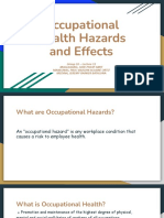 Group 10 - Lecture 12 Occupational Health Hazards and Effects