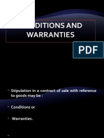 Conditions and Warranties