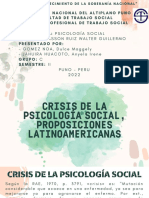 Crisis de La Psicologia Social y Proposiciones Latinoamericanas