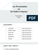 B2B - Jet India Case (Group 7)