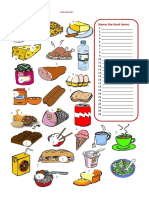 Food and Drinks Worksheet