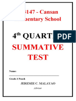 Cansan Elementary School: 4 Quarter