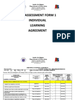 Als Assessment Form 1 Individual Learning Agreement: Department of Education