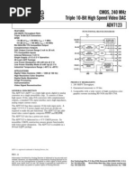 Cmos, 240 MHZ Triple 10-Bit High Speed Video Dac: 8C To +858C) 3 1200 at 100 HZ)