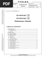 Maintenance Manual: TH 59428 H01 TH 59429 H01