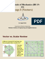 Fundamentals of Mechanics (BS 19-23) : Chap-3 (Vectors)